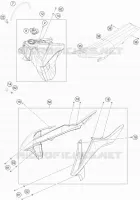 RESERVOIR / SELLE pour KTM 450 EXC-F de 2018