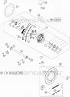 ROUE ARRIERE pour KTM 450 EXC-F de 2018