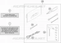TROUSSE A OUTILS / MANUELS / OPTIONS pour KTM 450 EXC-F de 2018