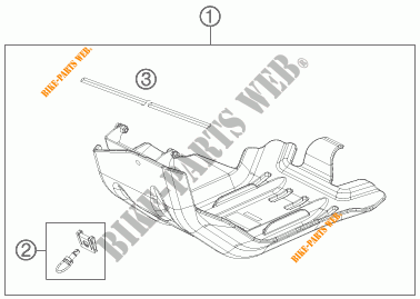 PROTECTION MOTEUR pour KTM 450 EXC de 2013