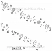 BOITE DE VITESSES   ARBRE SECONDAIRE pour KTM 450 EXC de 2011