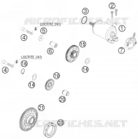 DEMARREUR ELECTRIQUE pour KTM 450 EXC de 2011