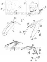 PLASTIQUES pour KTM 450 EXC de 2011