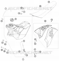 RESERVOIR / SELLE pour KTM 450 EXC de 2011