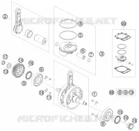 VILEBREQUIN / PISTON pour KTM 450 EXC de 2011