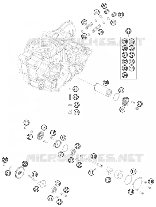 POMPE A HUILE KTM MOTO 450 2011 EXC  450 EXC