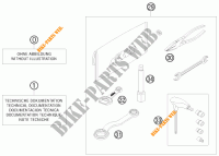 TROUSSE A OUTILS / MANUELS / OPTIONS pour KTM 450 EXC de 2011