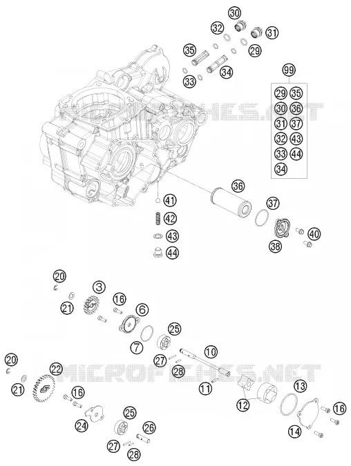 POMPE A HUILE KTM MOTO 450 2009 EXC  450 EXC