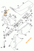 RESERVOIR / SELLE pour KTM 400 EXC WP de 1996