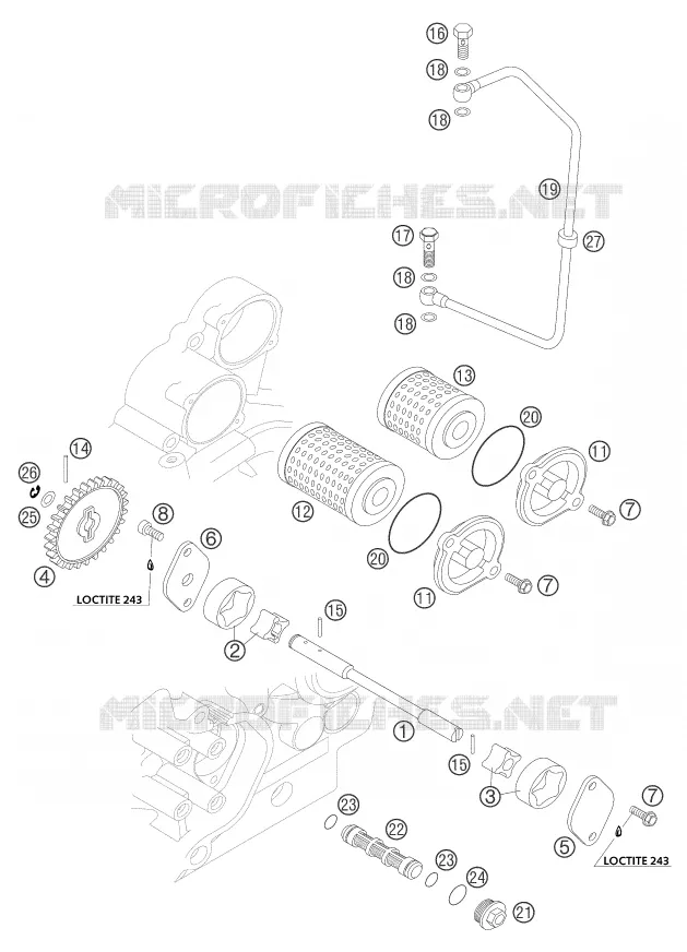 POMPE A HUILE KTM MOTO 400 2004 EXC  400 EXC RACING