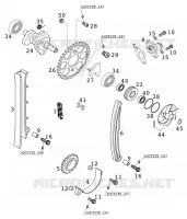 DISTRIBUTION  400 ktm-moto 2001 EXC 37