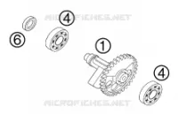ARBRE D'EQUILIBRAGE pour KTM 400 EXC RACING de 2002
