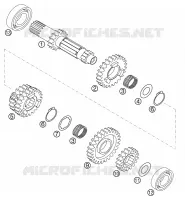BOITE DE VITESSES   ARBRE PRIMAIRE pour KTM 400 EXC RACING de 2002