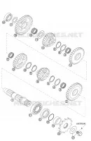 BOITE DE VITESSES   ARBRE SECONDAIRE pour KTM 400 EXC RACING de 2002