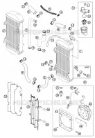 CIRCUIT DE REFROIDISSEMENT pour KTM 400 EXC RACING de 2002