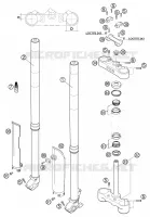 FOURCHE / T DE FOURCHE pour KTM 400 EXC RACING de 2002