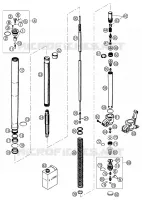 FOURCHE (PIECES) pour KTM 400 EXC RACING de 2002