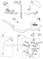 GUIDON / COMMANDES pour KTM 400 EXC RACING de 2002