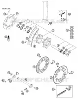 ROUE ARRIERE pour KTM 400 EXC RACING de 2002