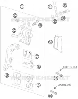 ETRIER DE FREIN AVANT pour KTM 400 EXC de 2009
