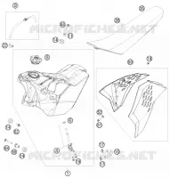 RESERVOIR / SELLE pour KTM 400 EXC de 2009