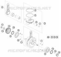 VILEBREQUIN / PISTON pour KTM 400 EXC de 2009