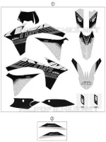 AUTOCOLLANTS pour KTM 350 EXC-F SIX DAYS de 2013