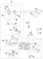 BOITIER PAPILLON INJECTION pour KTM 350 EXC-F SIX DAYS de 2013