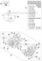 CARTER MOTEUR pour KTM 350 EXC-F SIX DAYS de 2013