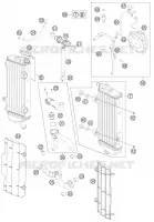 CIRCUIT DE REFROIDISSEMENT pour KTM 350 EXC-F SIX DAYS de 2013