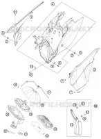 FILTRE A AIR pour KTM 350 EXC-F SIX DAYS de 2013
