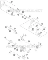 MECANISME DE SELECTION DE VITESSES pour KTM 350 EXC-F SIX DAYS de 2013