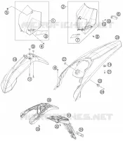 PLASTIQUES pour KTM 350 EXC-F SIX DAYS de 2013