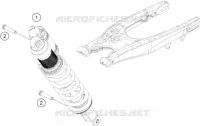 AMORTISSEUR pour KTM 350 EXC-F de 2014