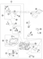 BOITIER PAPILLON INJECTION pour KTM 350 EXC-F de 2014