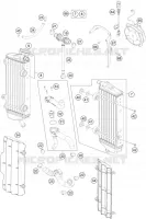 CIRCUIT DE REFROIDISSEMENT pour KTM 350 EXC-F de 2014