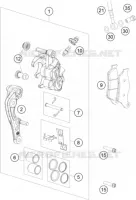 ETRIER DE FREIN AVANT pour KTM 350 EXC-F de 2014