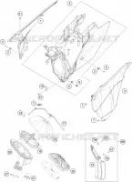 FILTRE A AIR pour KTM 350 EXC-F de 2014