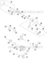 MECANISME DE SELECTION DE VITESSES pour KTM 350 EXC-F de 2014