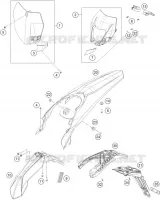 PLASTIQUES pour KTM 350 EXC-F de 2014