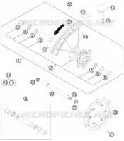 ROUE AVANT pour KTM 350 EXC-F de 2014