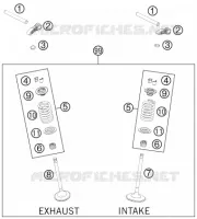 SOUPAPES pour KTM 350 EXC-F de 2014