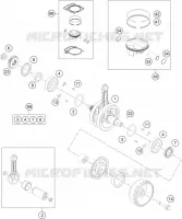 VILEBREQUIN / PISTON pour KTM 350 EXC-F de 2014