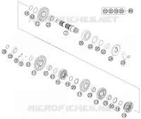 BOITE DE VITESSES - ARBRE SECONDAIRE  350 ktm-moto 2013 EXC-F 32