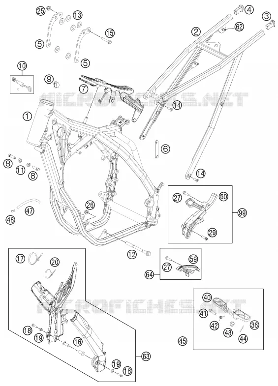 CADRE KTM MOTO 350 2012 EXC-F  350 EXC-F