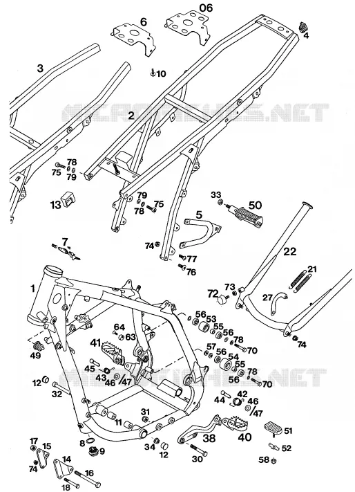 CADRE KTM MOTO 350 1994 EXC-F  350 E-XC 4T