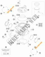 CYLINDRE / CULASSE pour KTM 250 EXC FACTORY EDITION de 2015