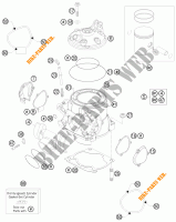 CYLINDRE / CULASSE pour KTM 250 EXC FACTORY EDITION de 2011