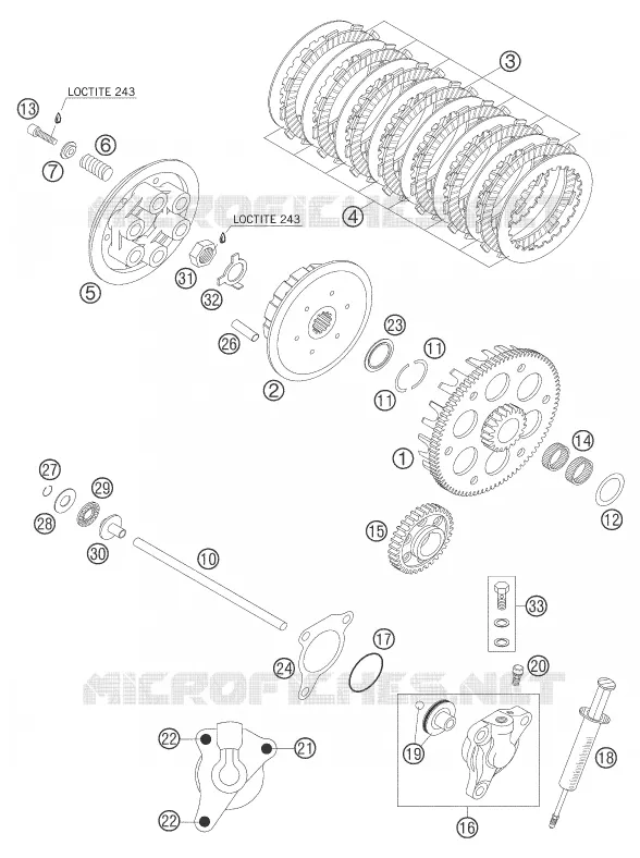 EMBRAYAGE KTM MOTO 250 2006 EXC  250 EXC RACING