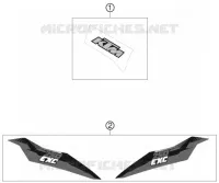 AUTOCOLLANTS pour KTM 250 EXC de 2013
